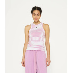 tank top rib stripes ecru/violett