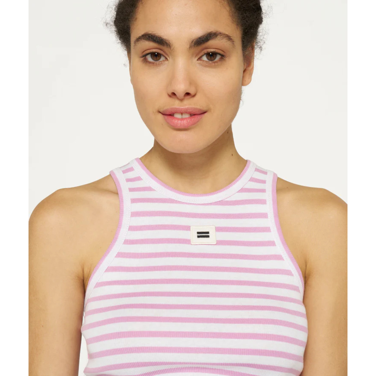 tank top rib stripes ecru/violett – Bild 3