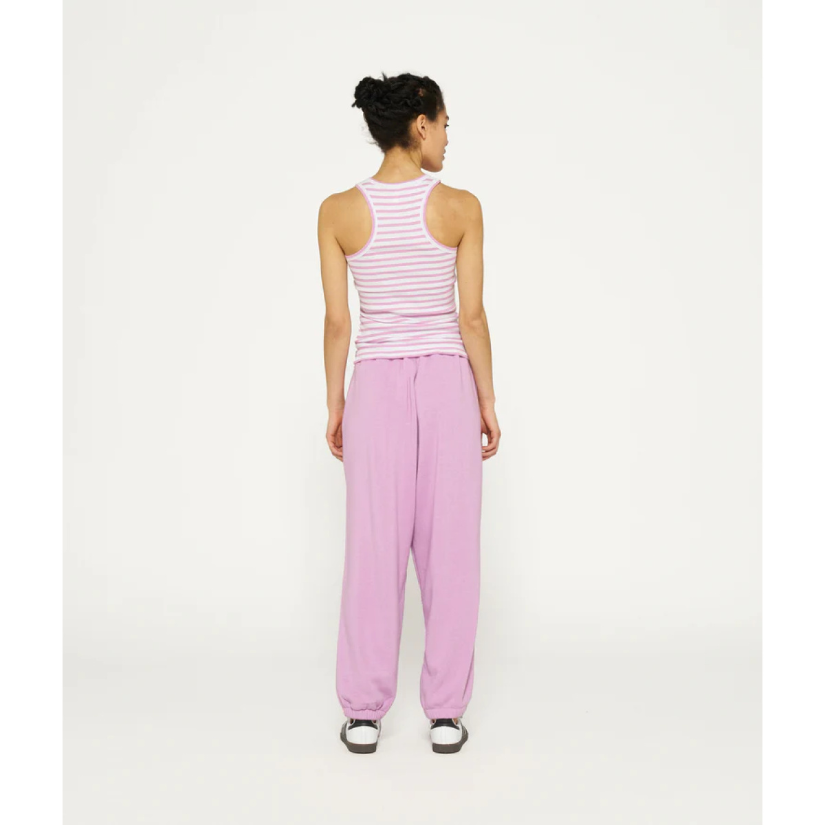 tank top rib stripes ecru/violett – Bild 2