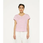 Tee Stripes ecru/violett