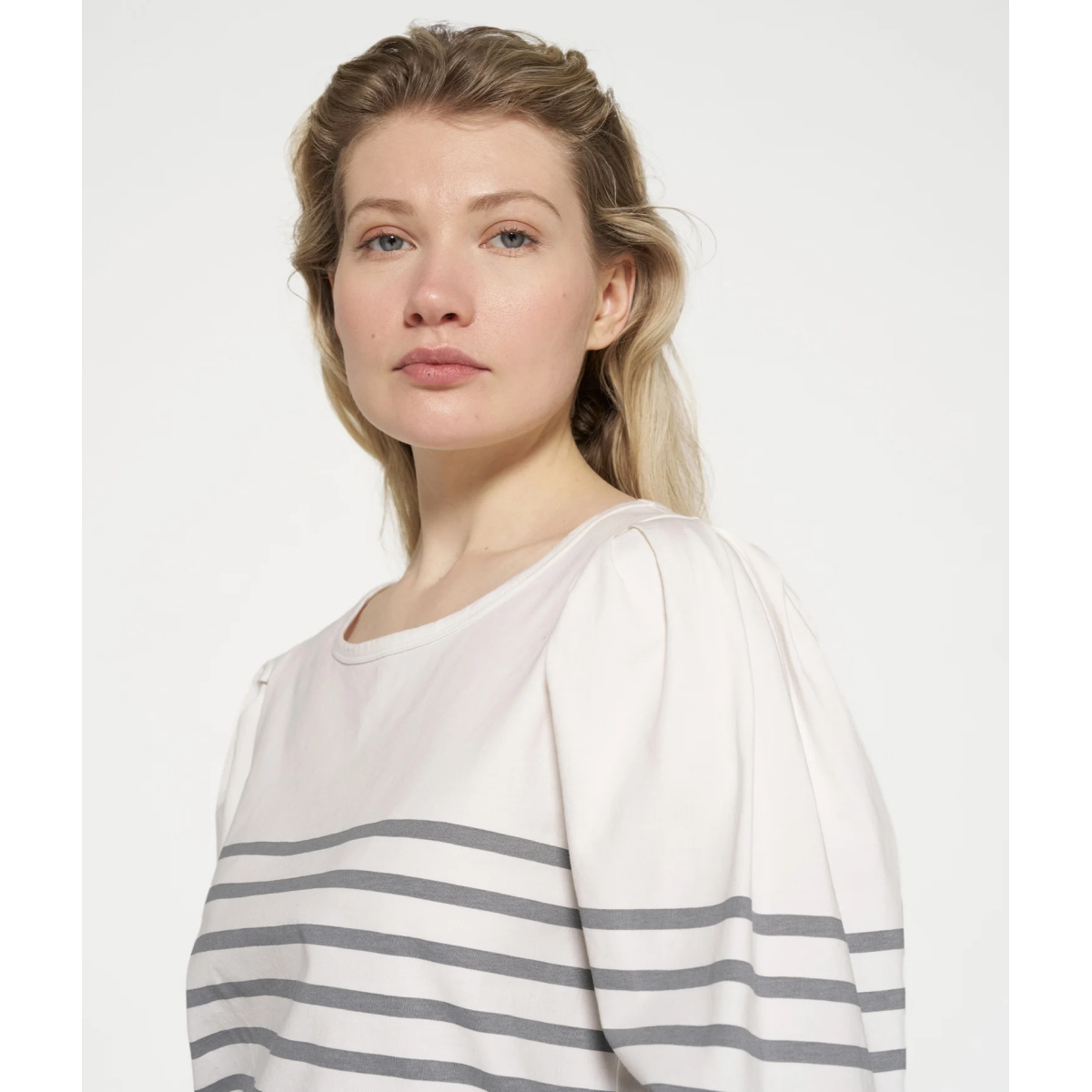 aermel puff long sleeve tee stripes ecru/graphite – Bild 2
