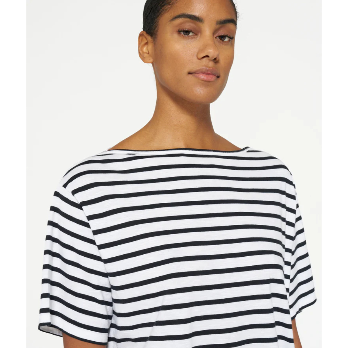 jersey tee stripes  ecru/black – Bild 3