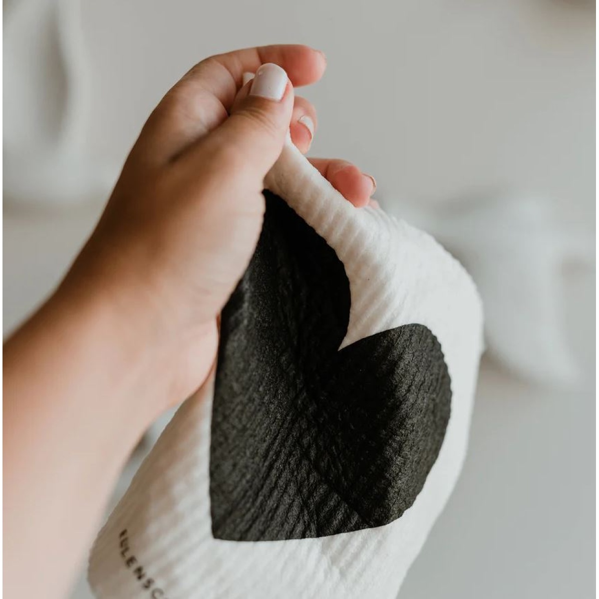 Schwammtücher Herz 3er Set weiß – Bild 2