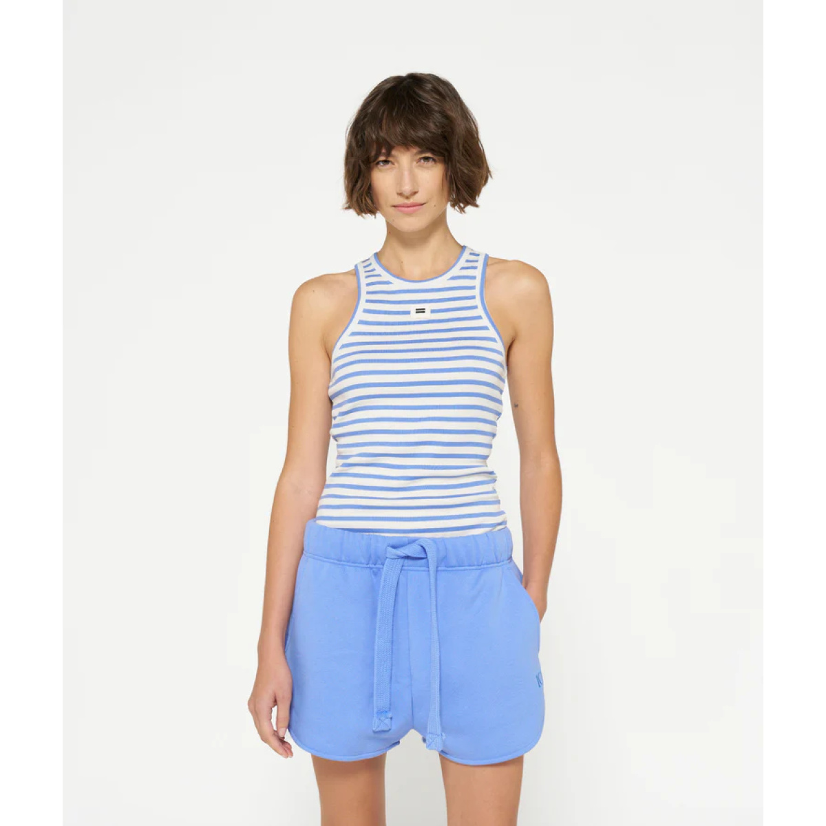 tank-top-rip tank top rib stripes ecru/blue bell – Bild 1