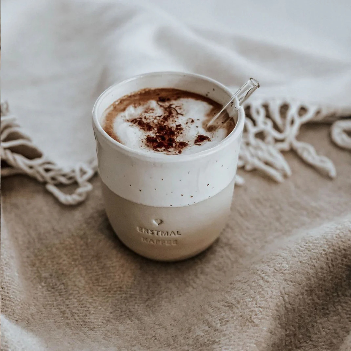 Becher "Erstmal Kaffee" – Bild 3