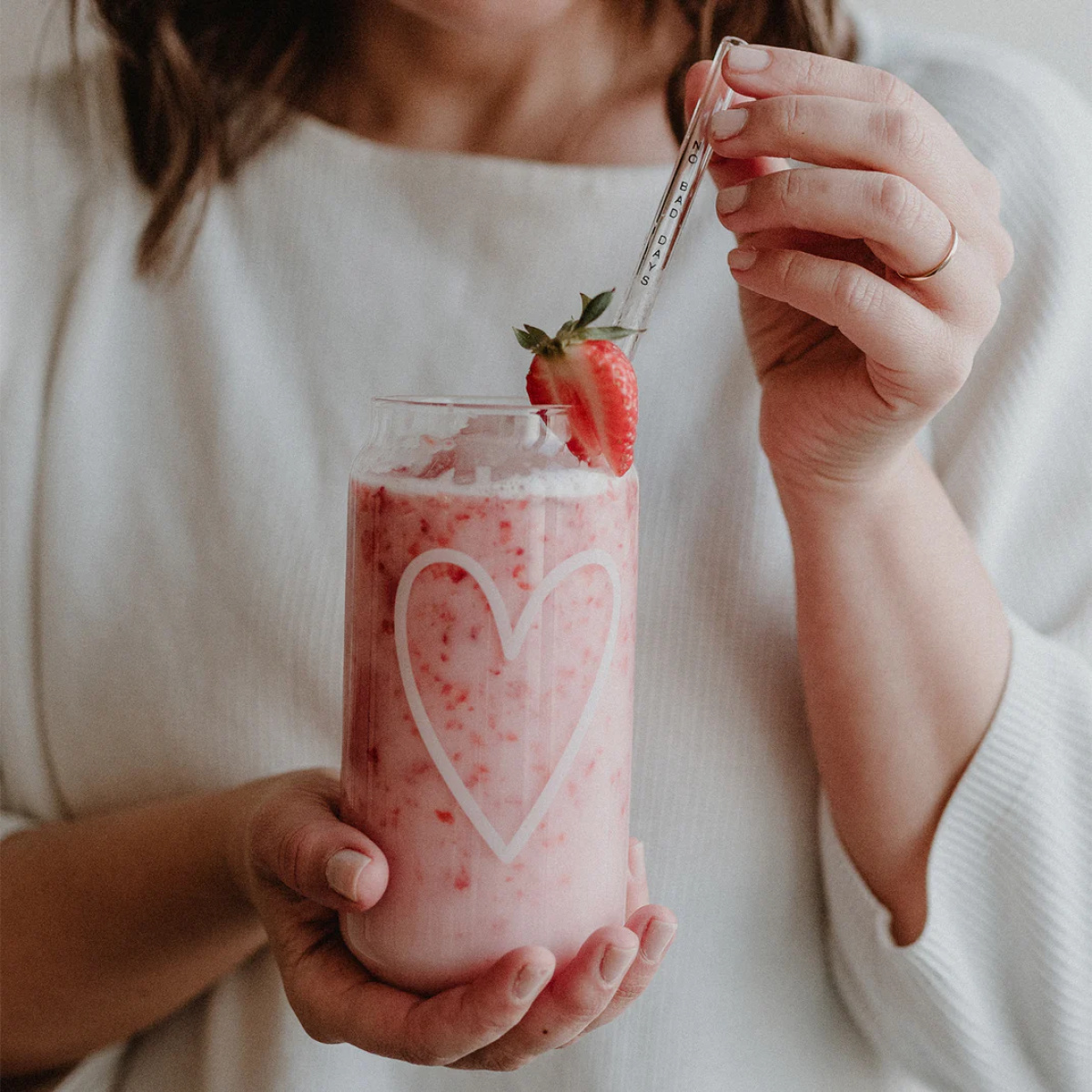 Hohes Trinkglas Herz – Bild 4