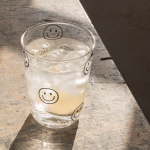 Glas Smileys schwarz