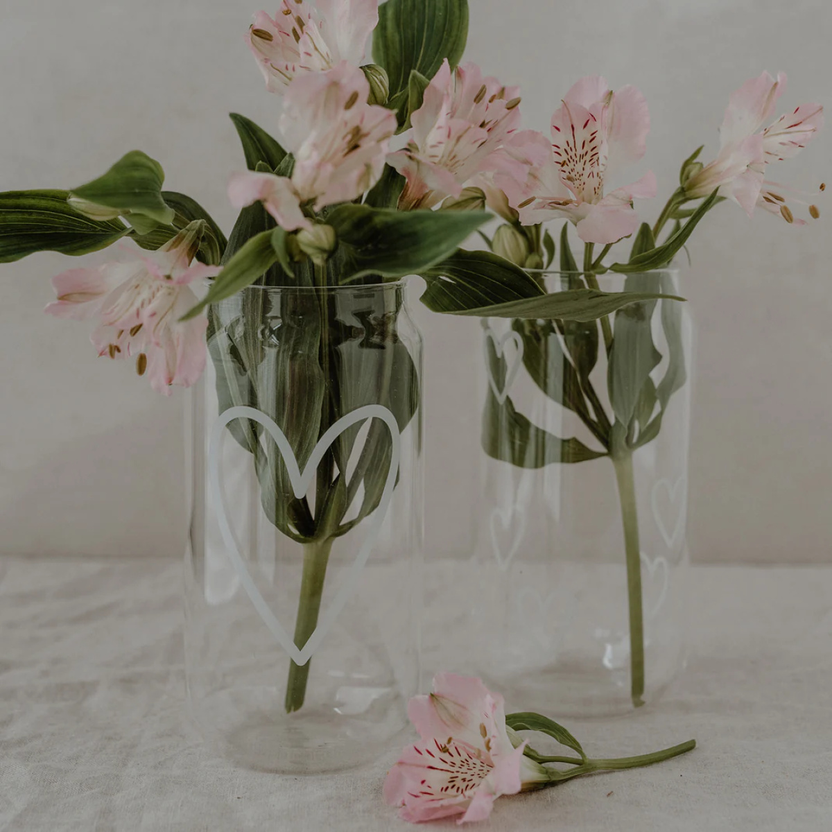 Hohes Trinkglas Herz – Bild 3