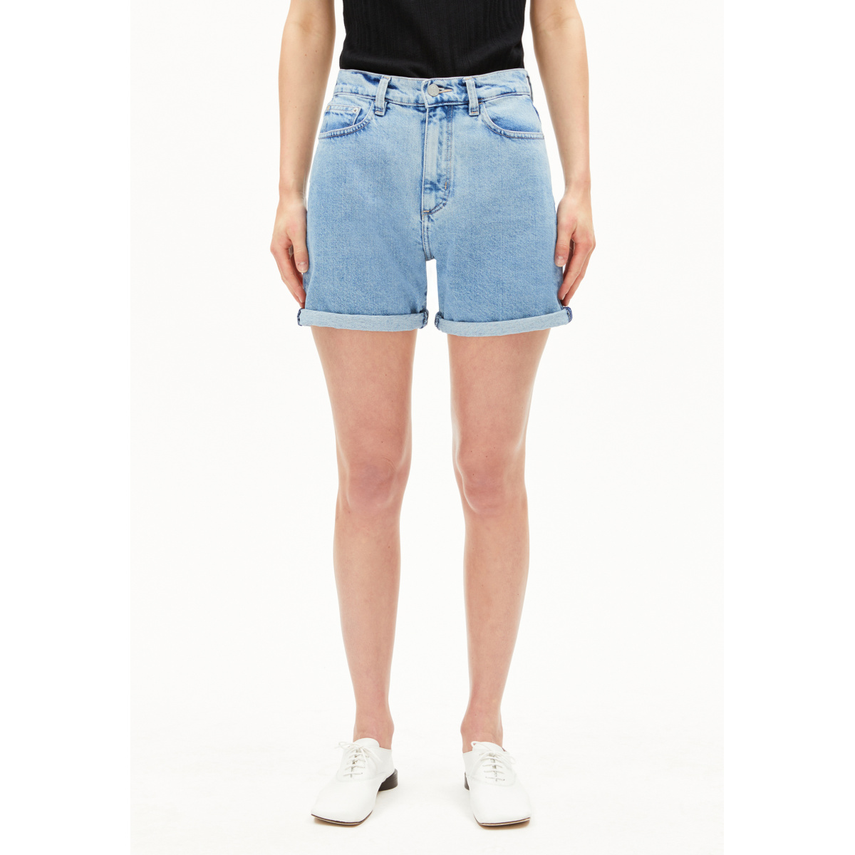 30006235-1958 (4) SHEAARI Jeans Shorts aus Hanf-Mix – Bild 4