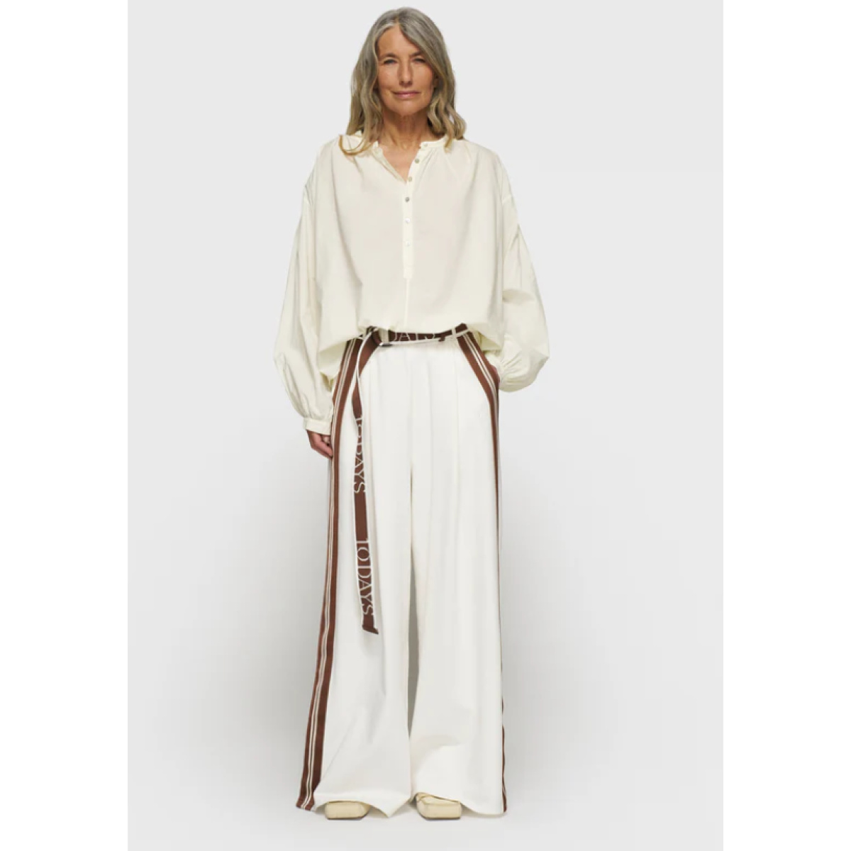 flowy blouse faded pastel yellow – Bild 2