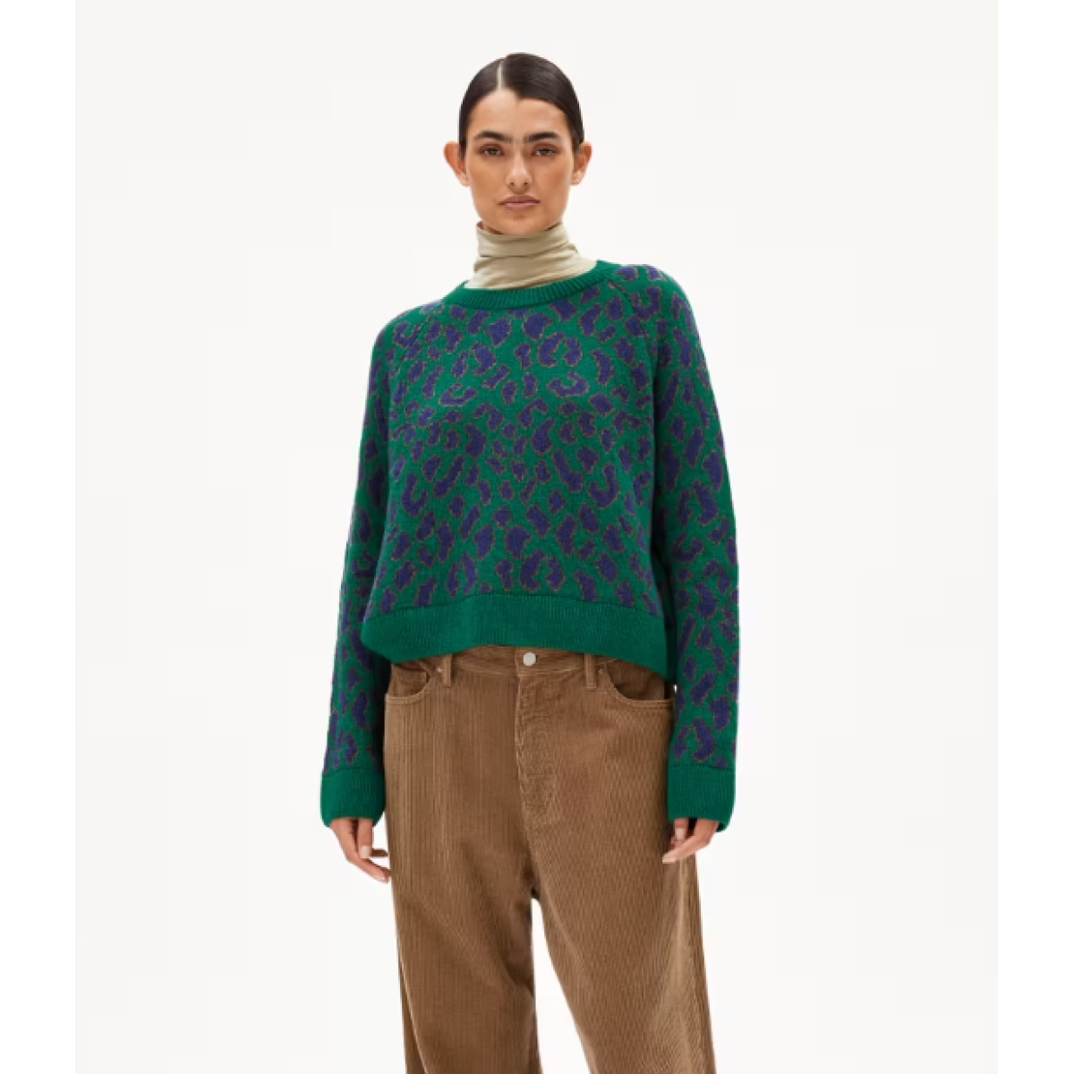 DILIRIAA LEOPAA Pullover aus recyclem Bio-Woll Mix – Bild 2