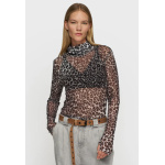 mesh long sleeve leopard