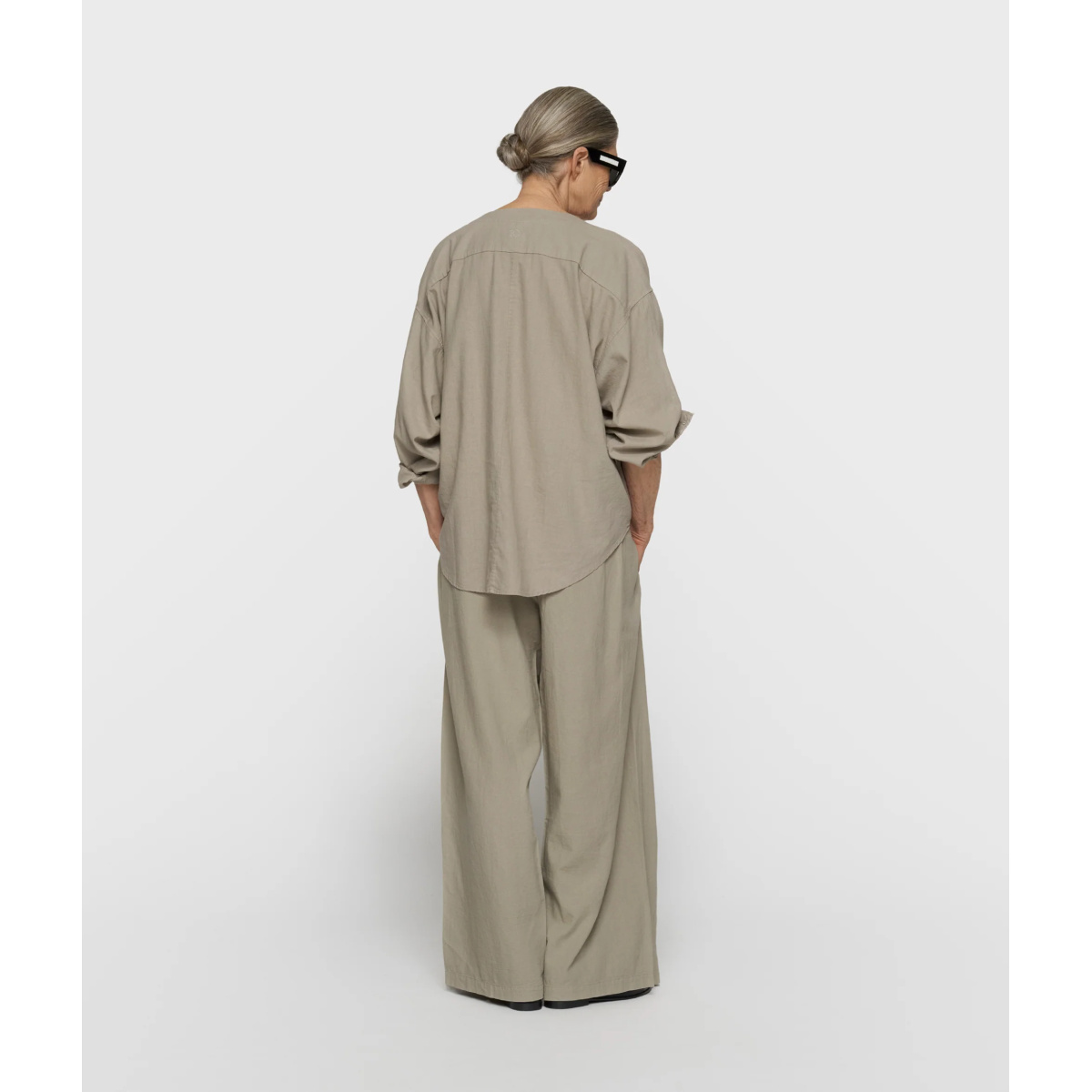 cotton linen pants slit – Bild 3