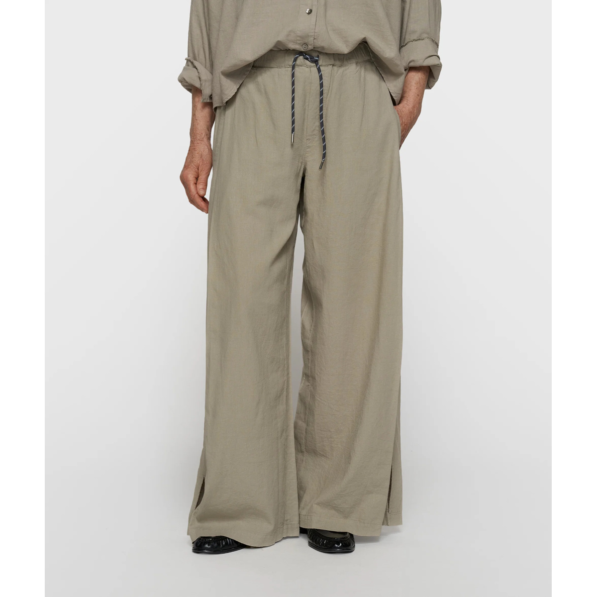 cotton linen pants slit – Bild 2