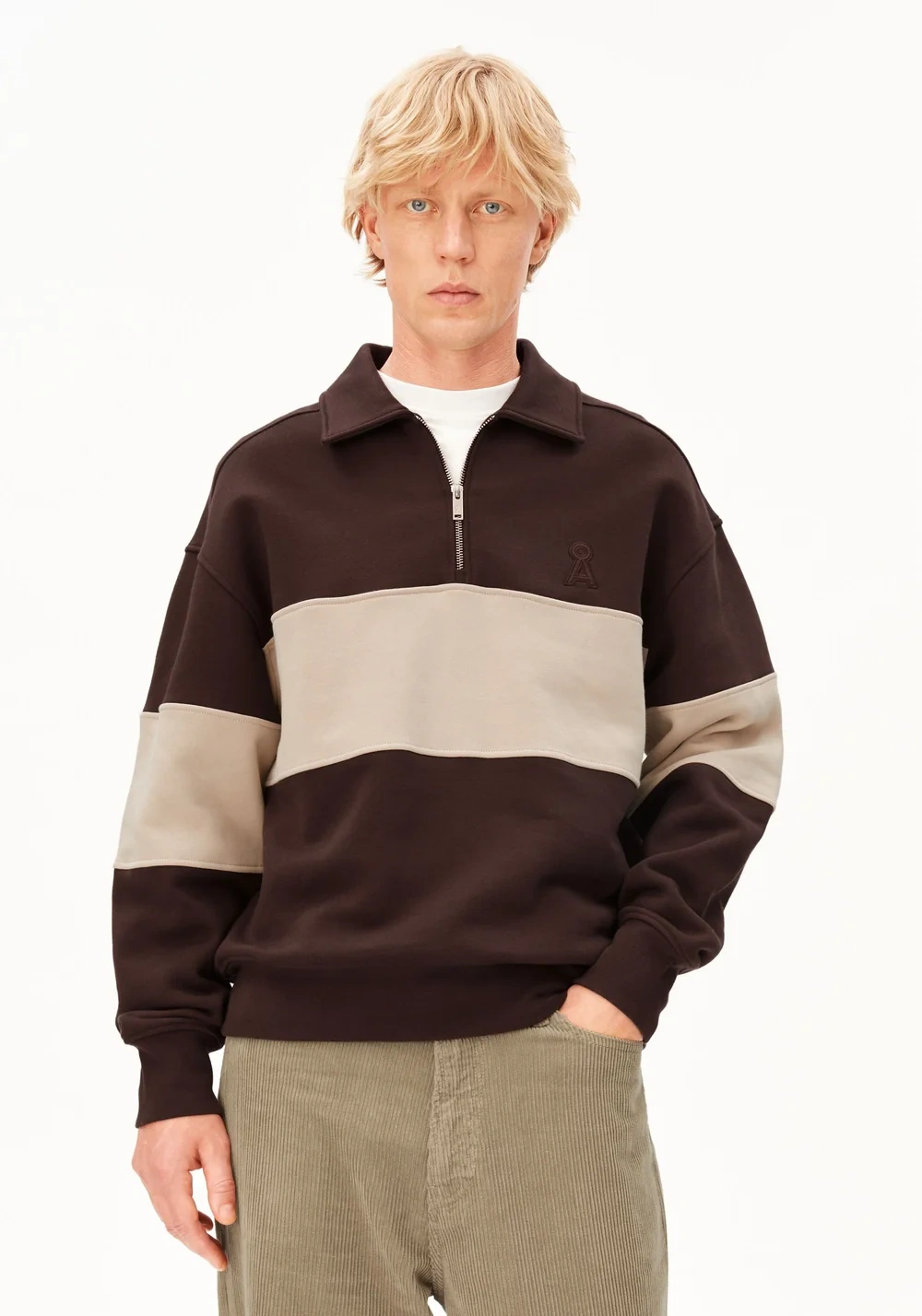 AA NEU Gestreiftes Troyer Sweatshirt – Bild 1