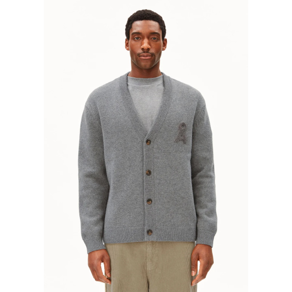 Recycelte Woll-Strickjacke