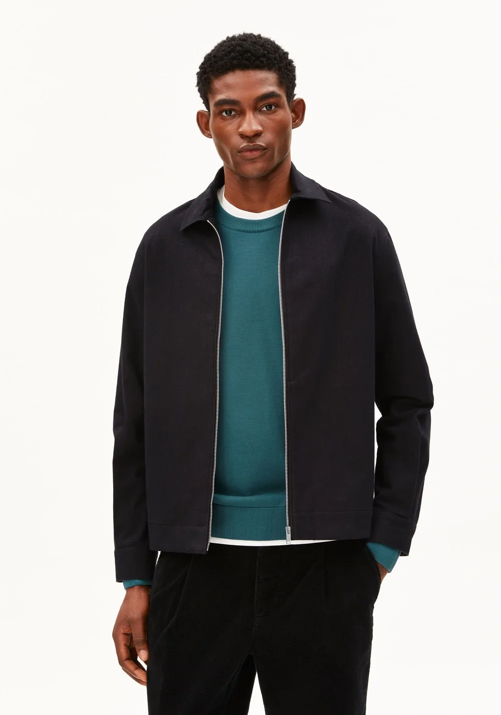 Zip Jacket black Strukturierte Jacke – Bild 1
